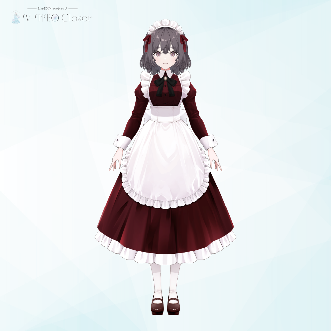 【V-NEO Closet】メイド服(WineRed)